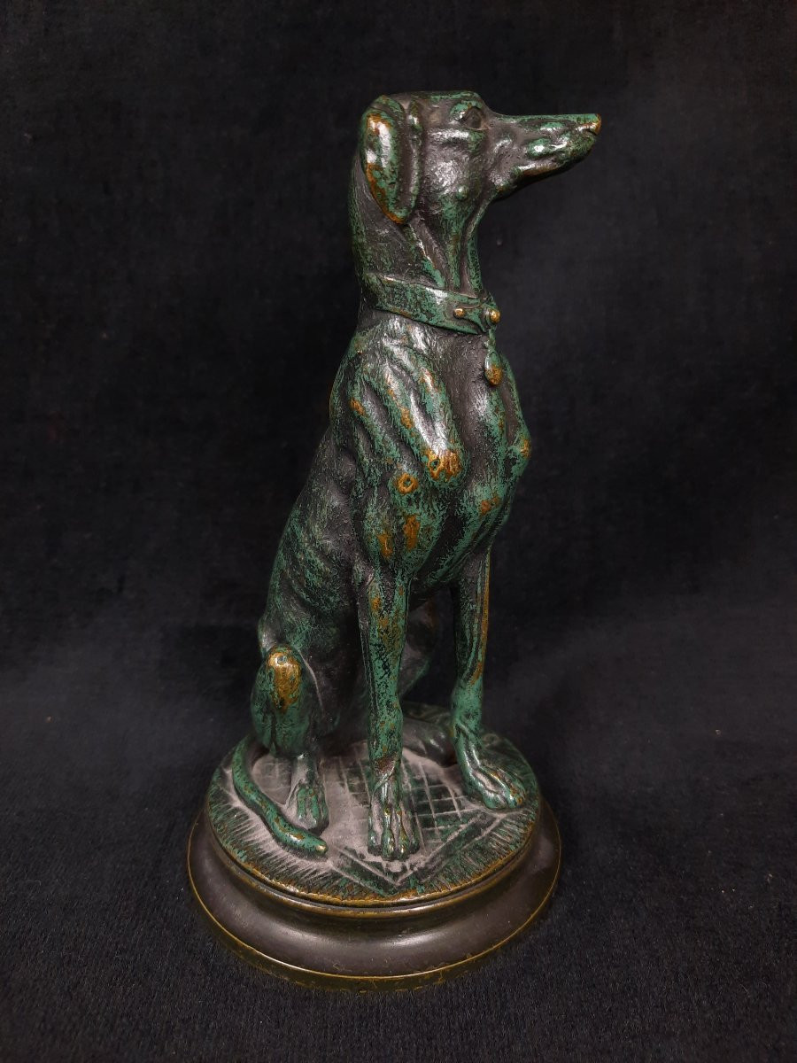 Antoine-louis Barye (1795–1875) - Bronze Animal Sculpture: Greyhound -photo-2