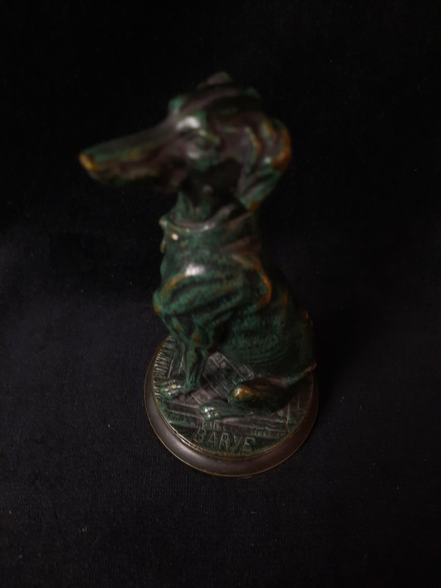 Antoine-louis Barye (1795–1875) - Bronze Animal Sculpture: Greyhound -photo-1