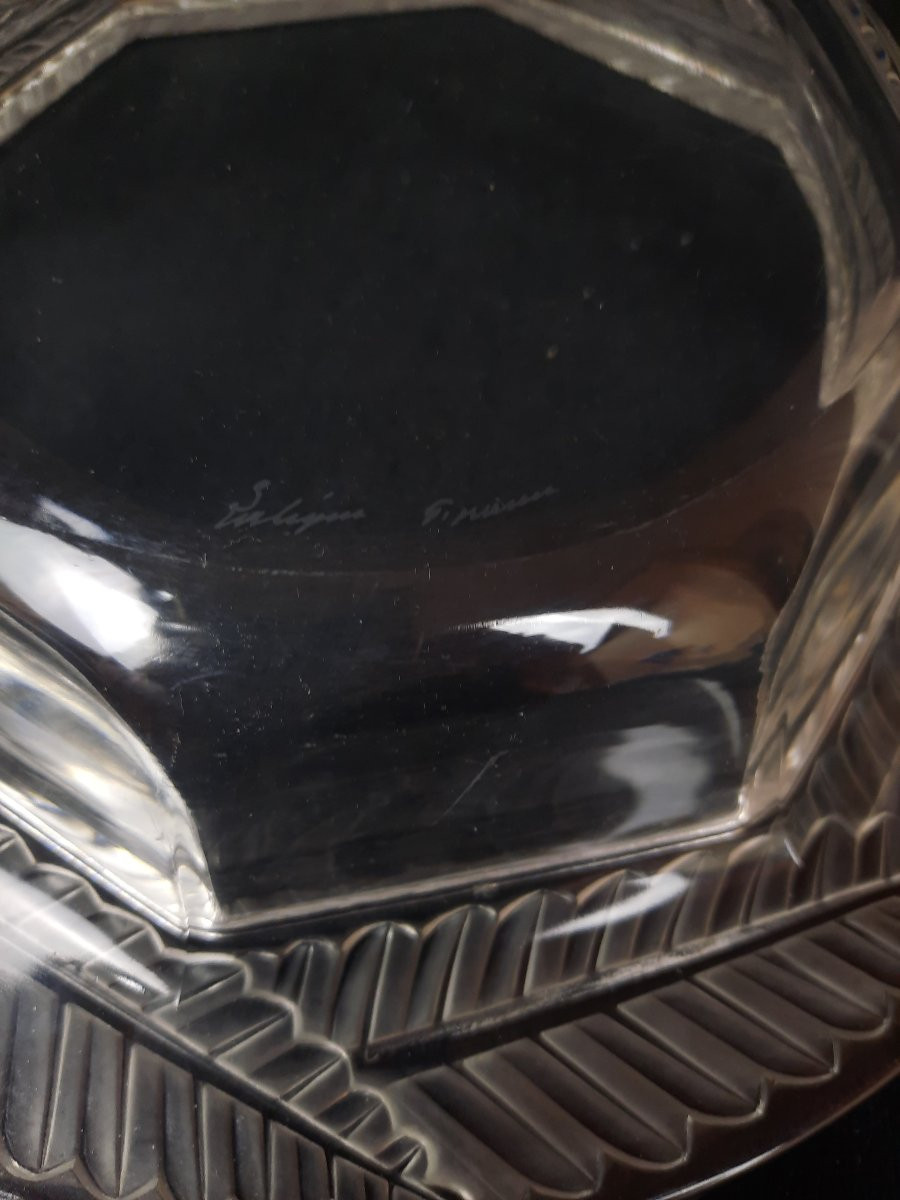 Lalique France - Coupe  en Verre moulé – Modèle Hespérides -photo-4