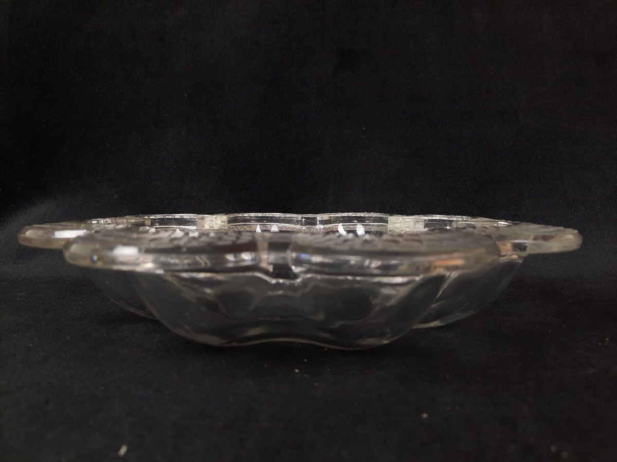 Lalique France - Coupe polylobée en verre moulé -photo-4