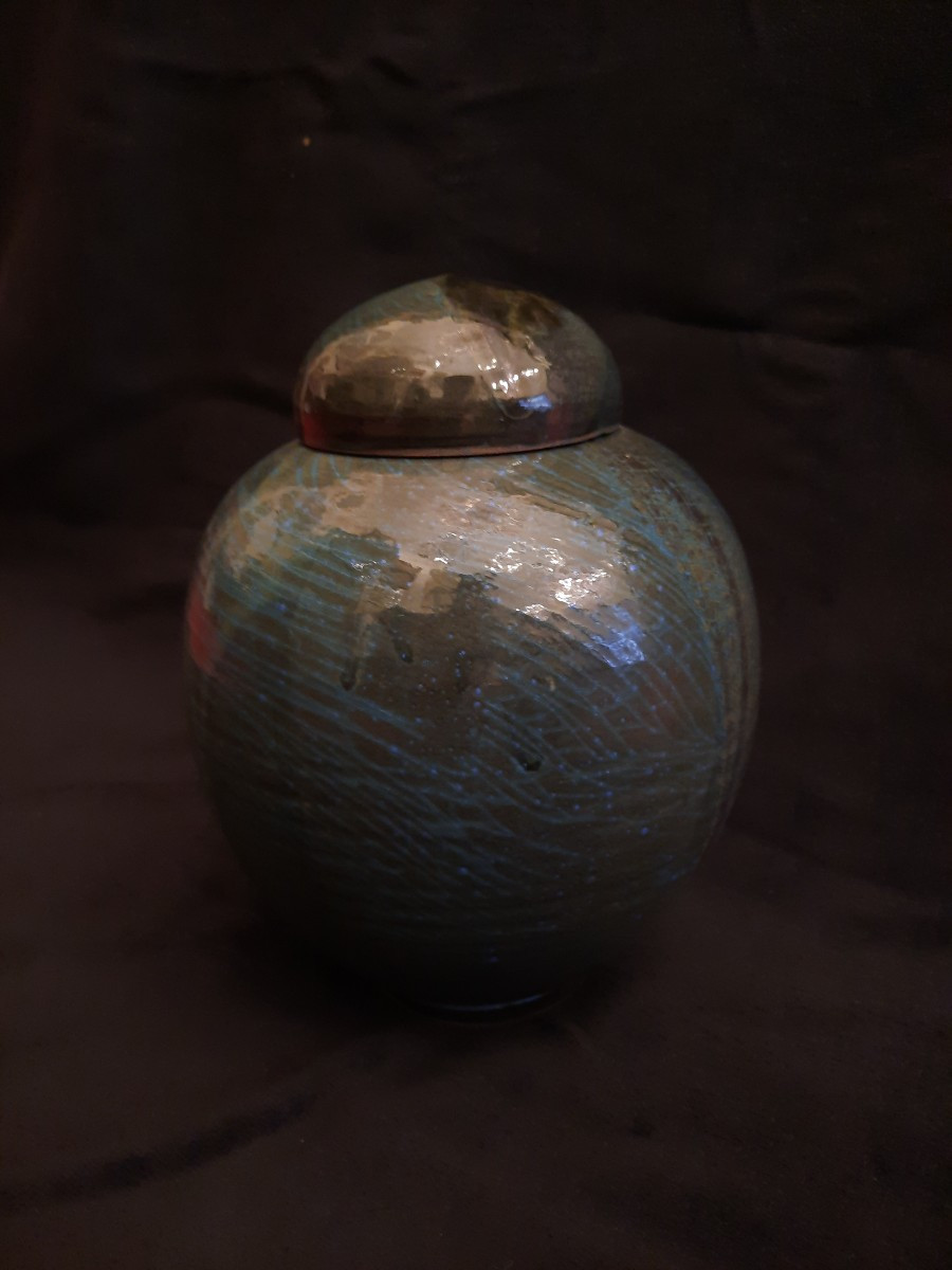 Covered Ceramic Pot (20th Century)