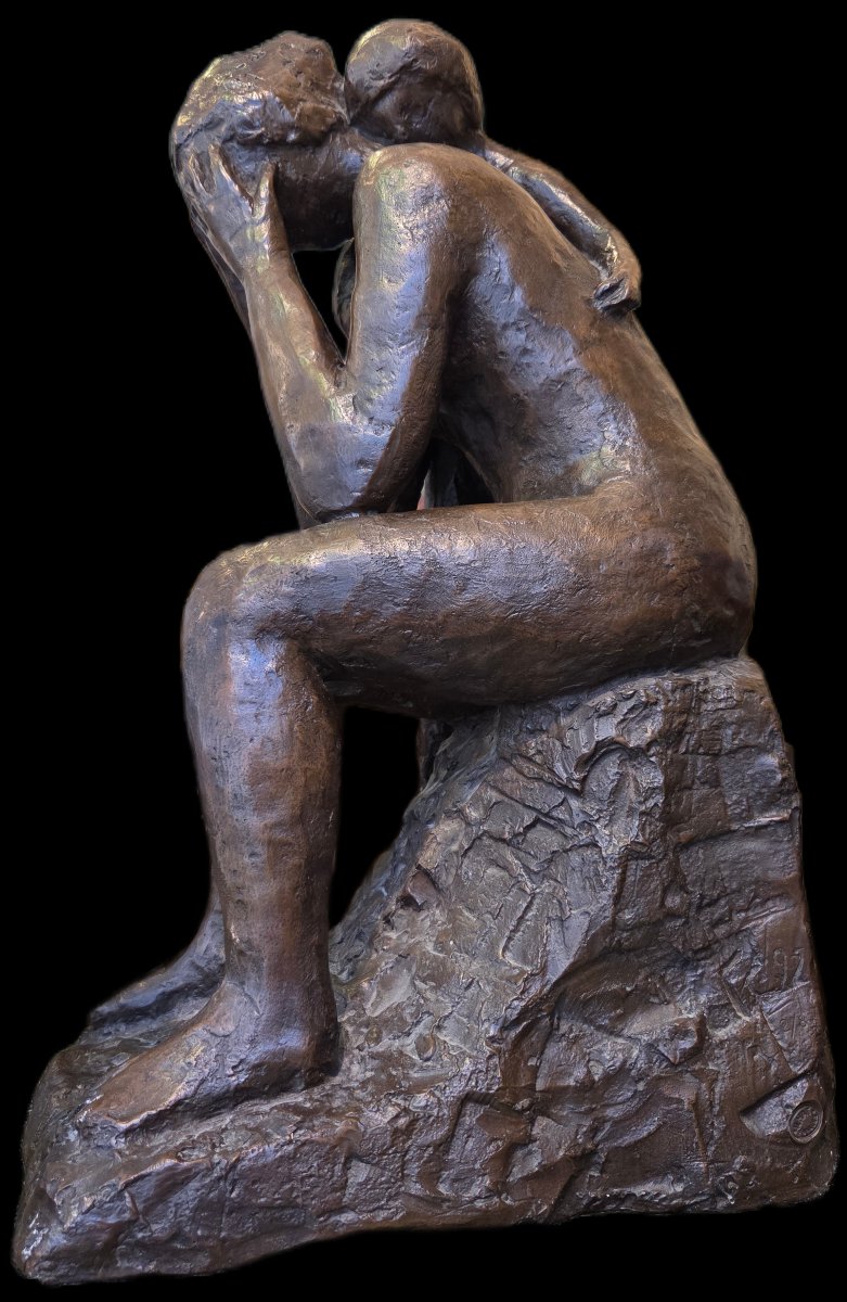 Bronze Pensive Woman Ilhat (20th Century)-photo-4
