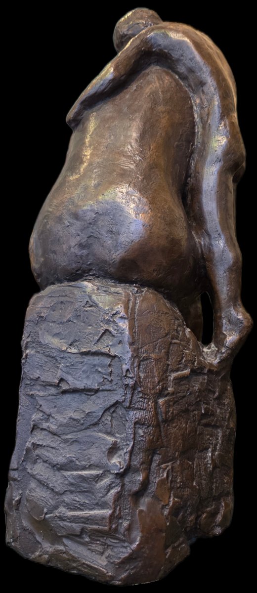 Bronze Pensive Woman Ilhat (20th Century)-photo-2