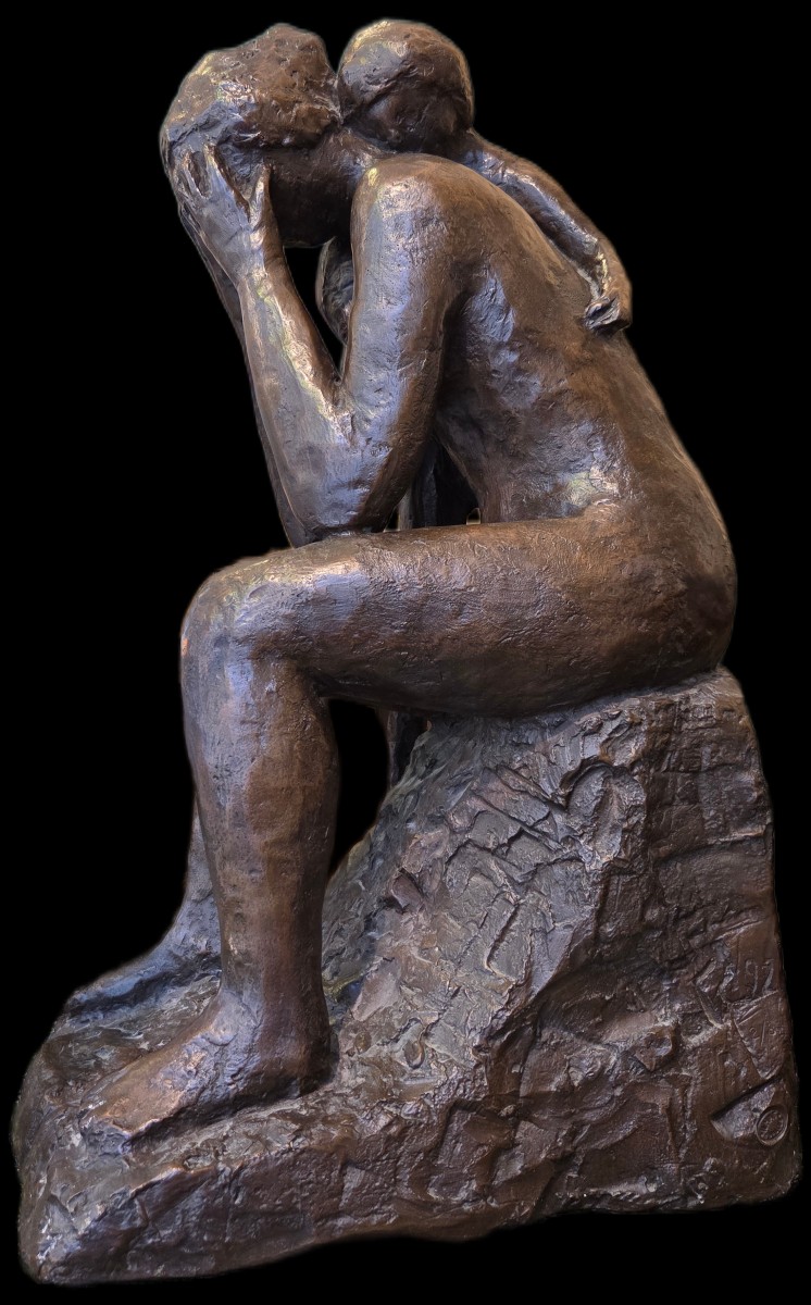 Bronze Pensive Woman Ilhat (20th Century)