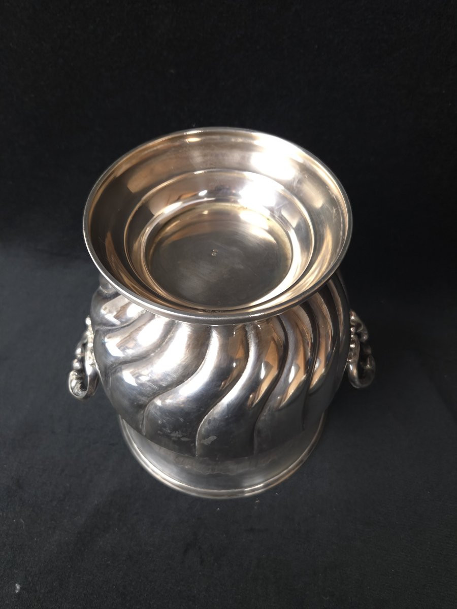 Silver-plated Metal Champagne Bucket (20th Century)-photo-2