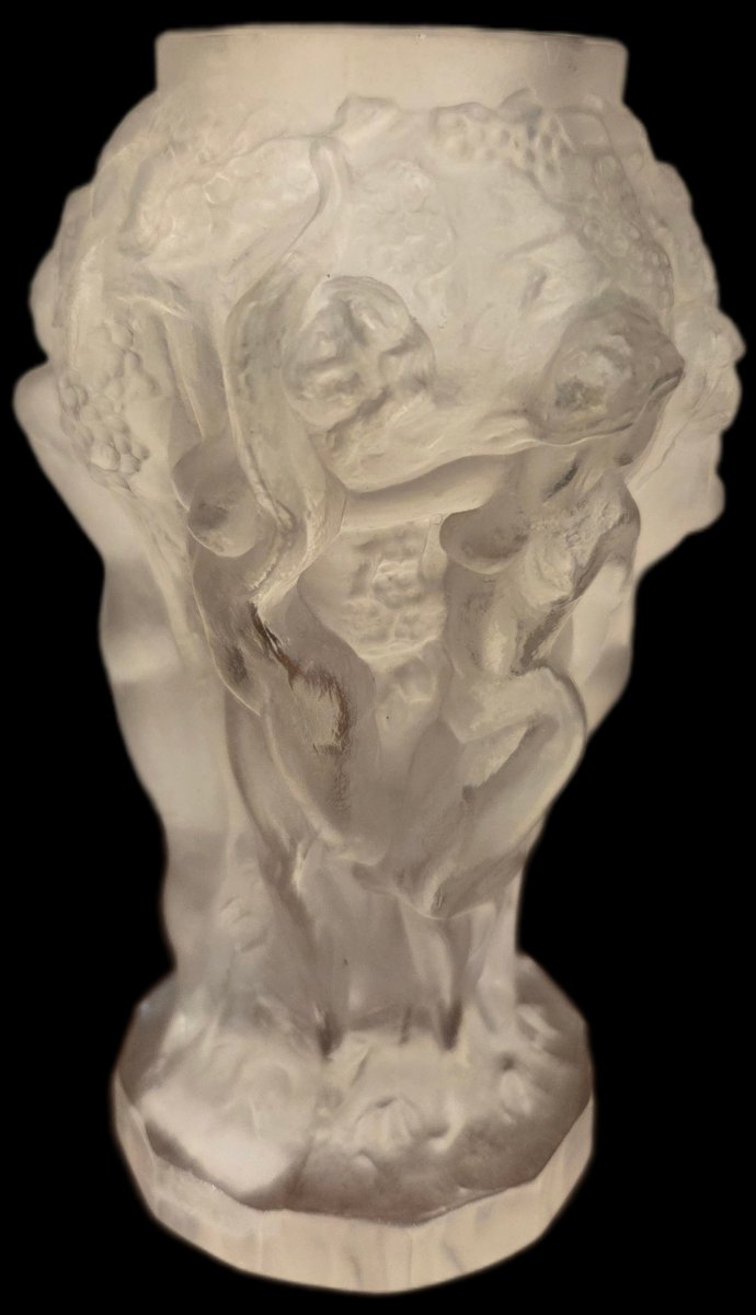 Vase Art déco - Ingrid aux Bacchantes - attribué à Heinrich Hoffmann (XXe siècle)-photo-3