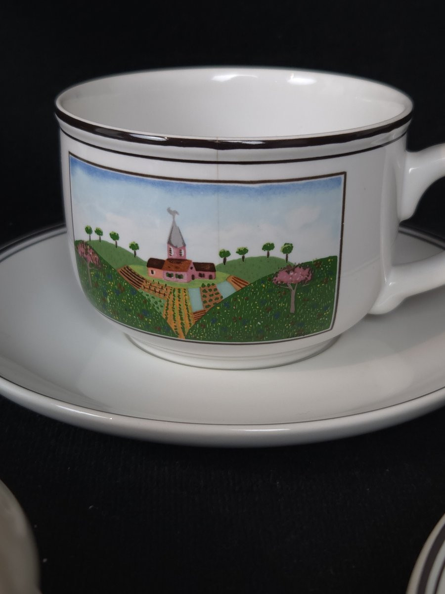 Villeroy & Boch - Ensemble de tasses - Design Naïf – Années 1990-photo-3