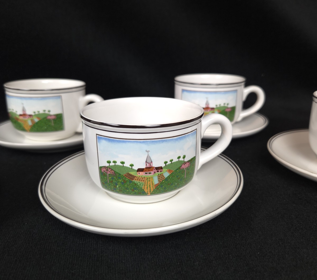 Villeroy & Boch - Ensemble de tasses - Design Naïf – Années 1990