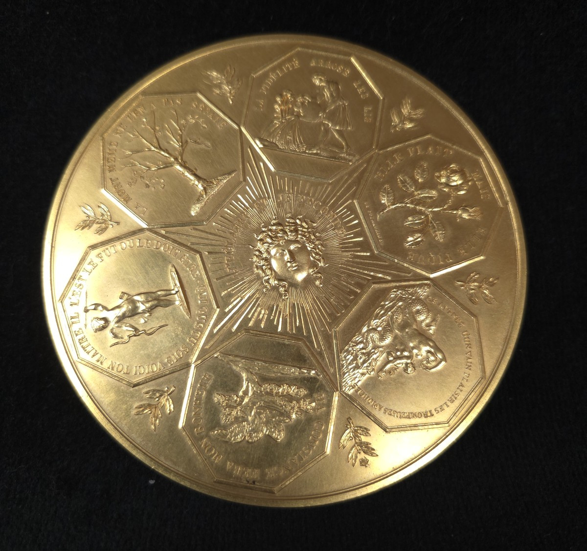 Gilt Bronze Medal From The Paris Mint - Best Wishes - 1963 