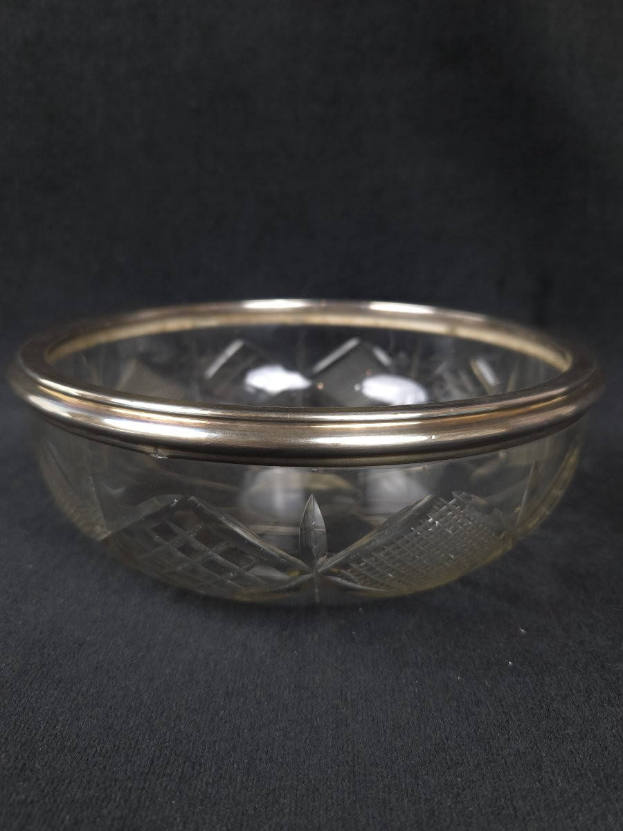 Coupe en cristal cercle argent (XXe siècle)-photo-3