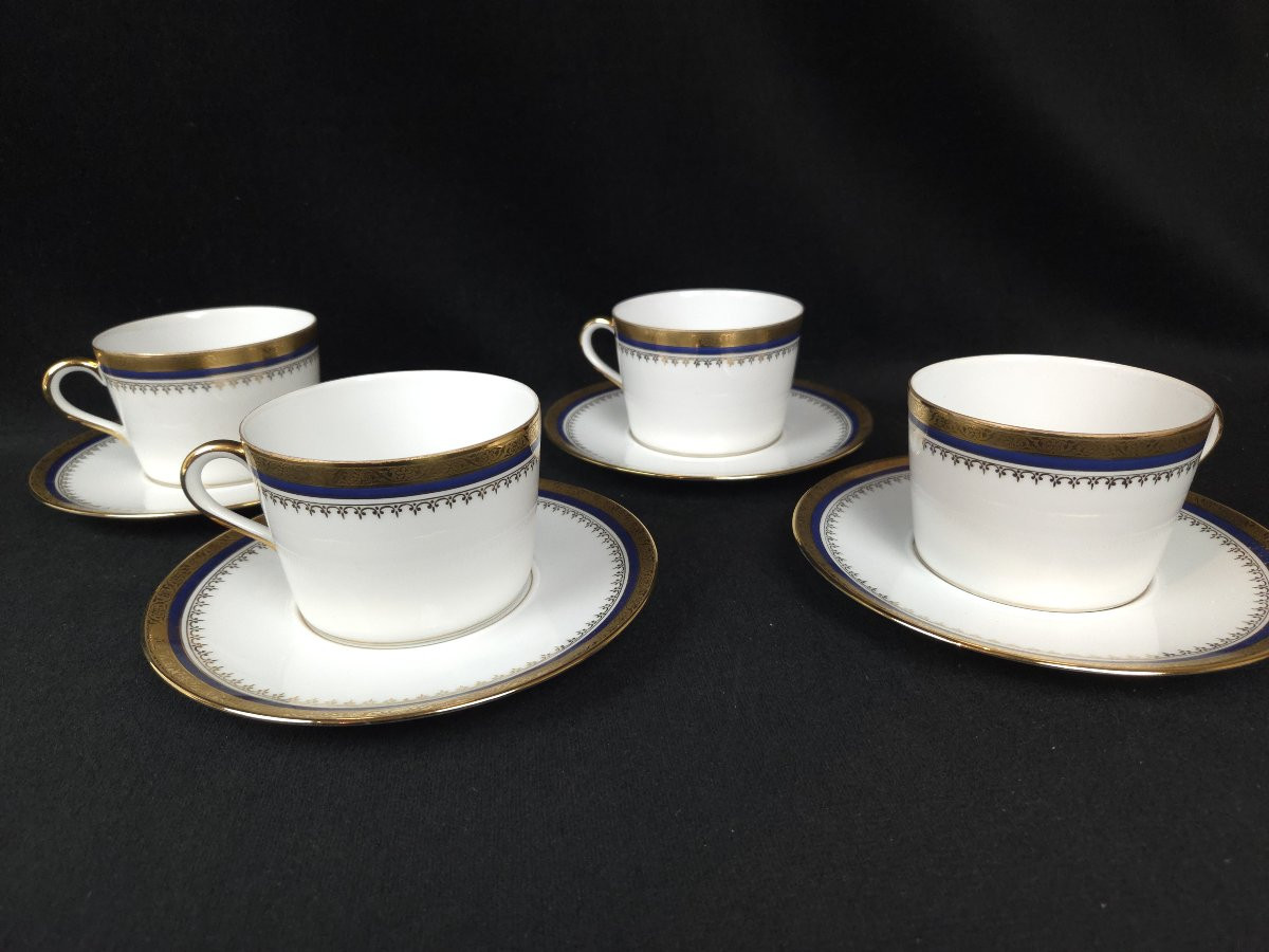 Limoges - Service de tasses à déjeuner en porcelaine -photo-2