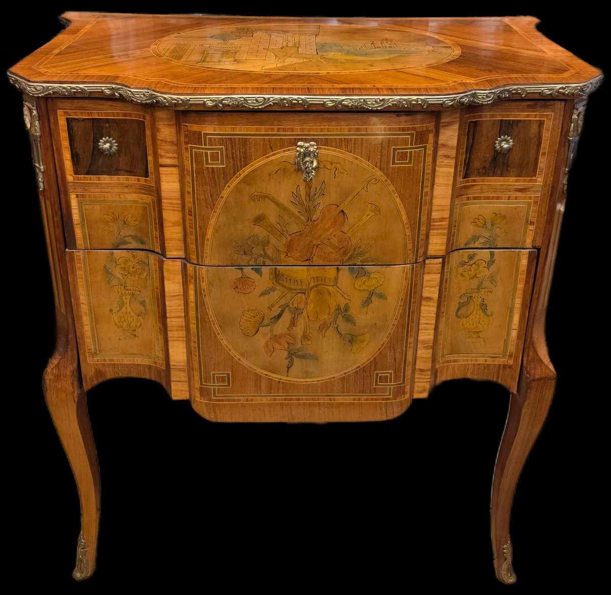 Marquetry Commode – Louis XV Style-photo-2