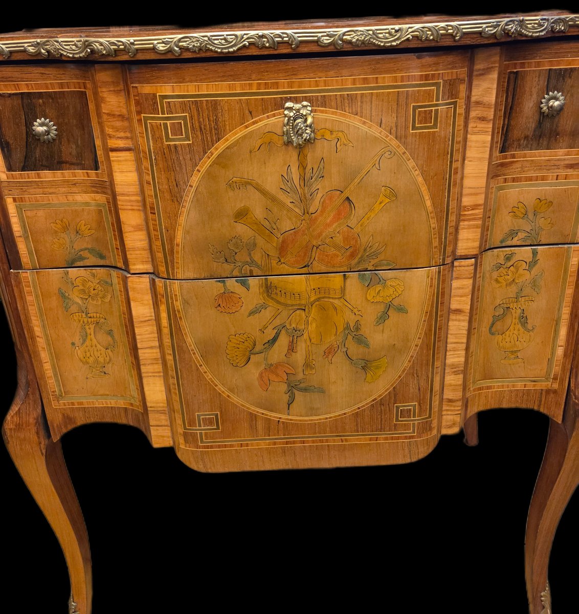 Marquetry Commode – Louis XV Style-photo-4