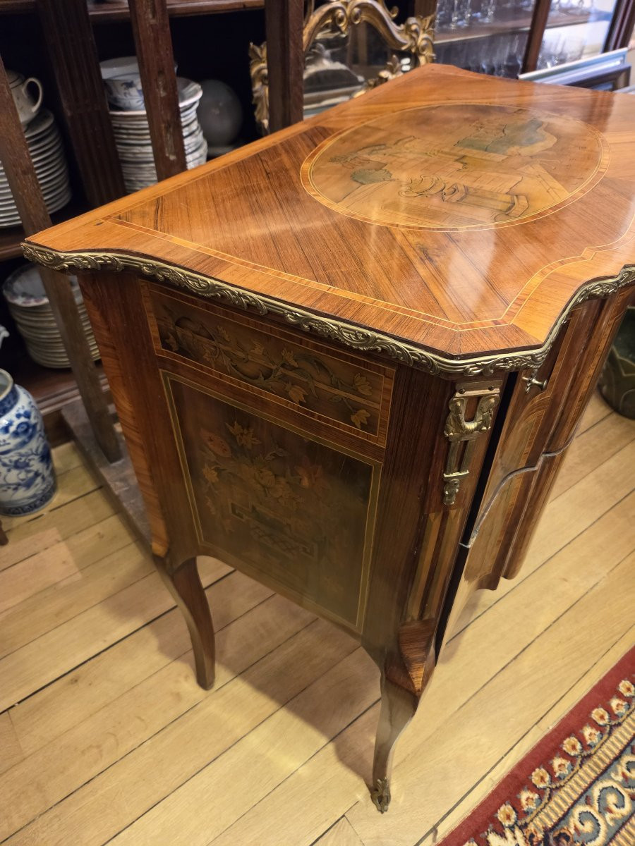 Marquetry Commode – Louis XV Style-photo-2