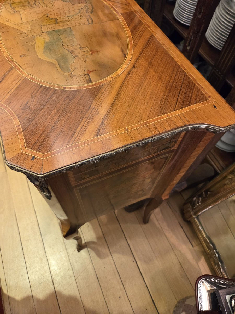 Marquetry Commode – Louis XV Style-photo-4