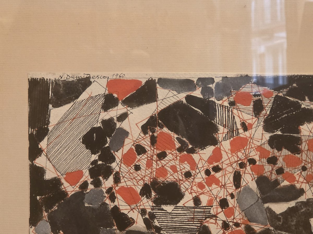 Natalia Dumitresco (1915-1997) - Ink On Paper - Abstract Composition  -photo-4