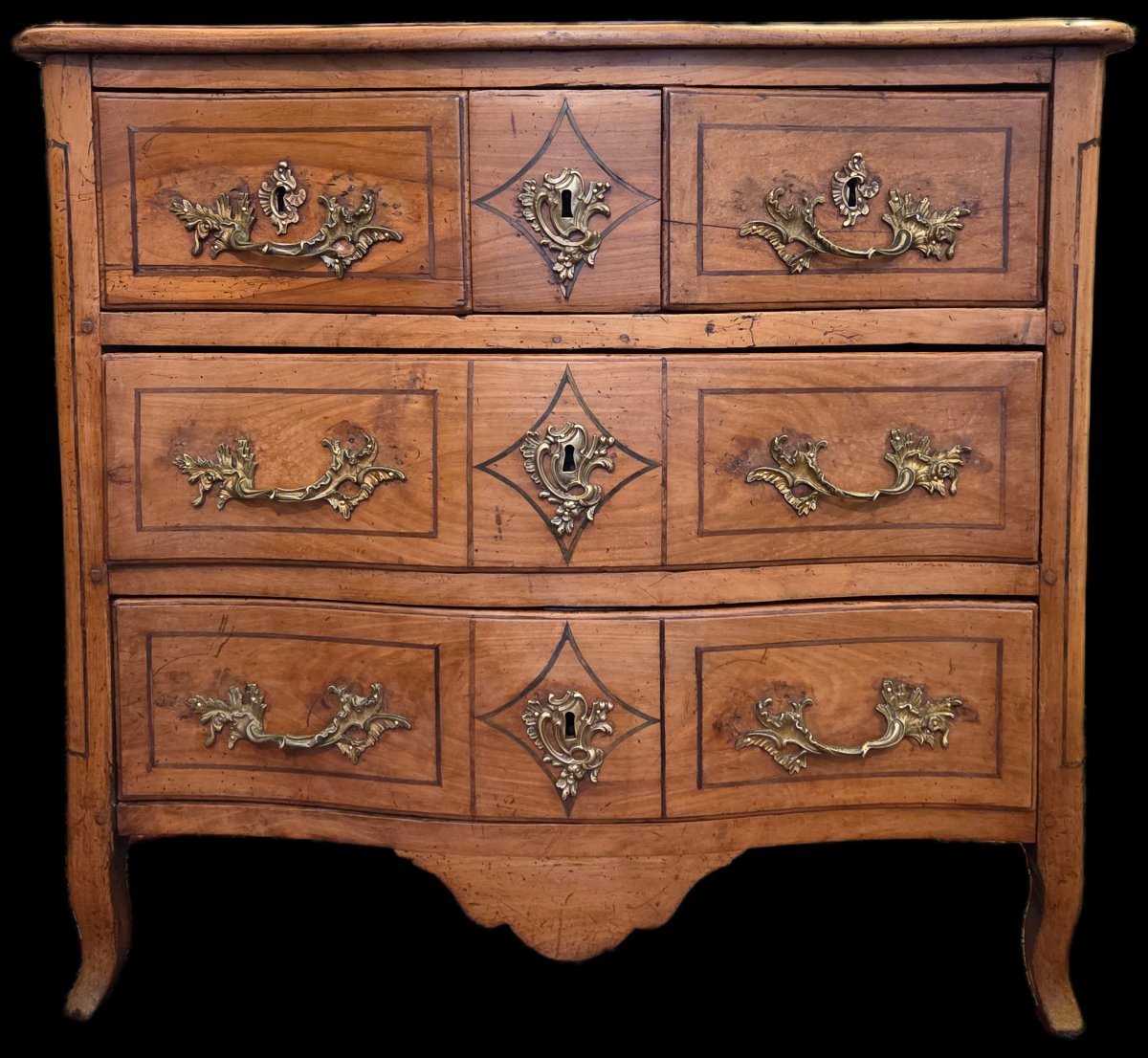 Commode Louis XV en merisier – XVIIIe siècle-photo-2