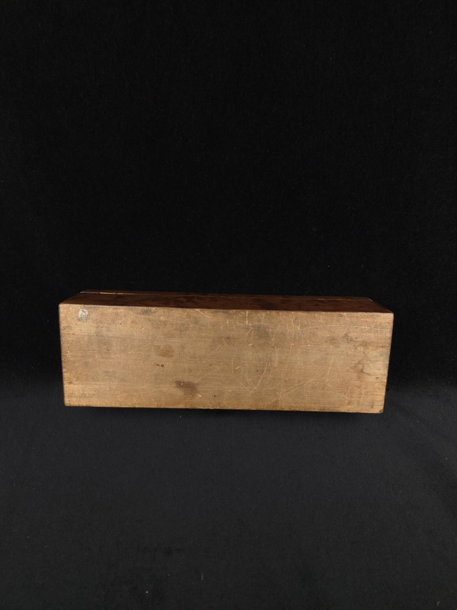 Glove Box In Burr Wood Veneer (19th Century)-photo-2
