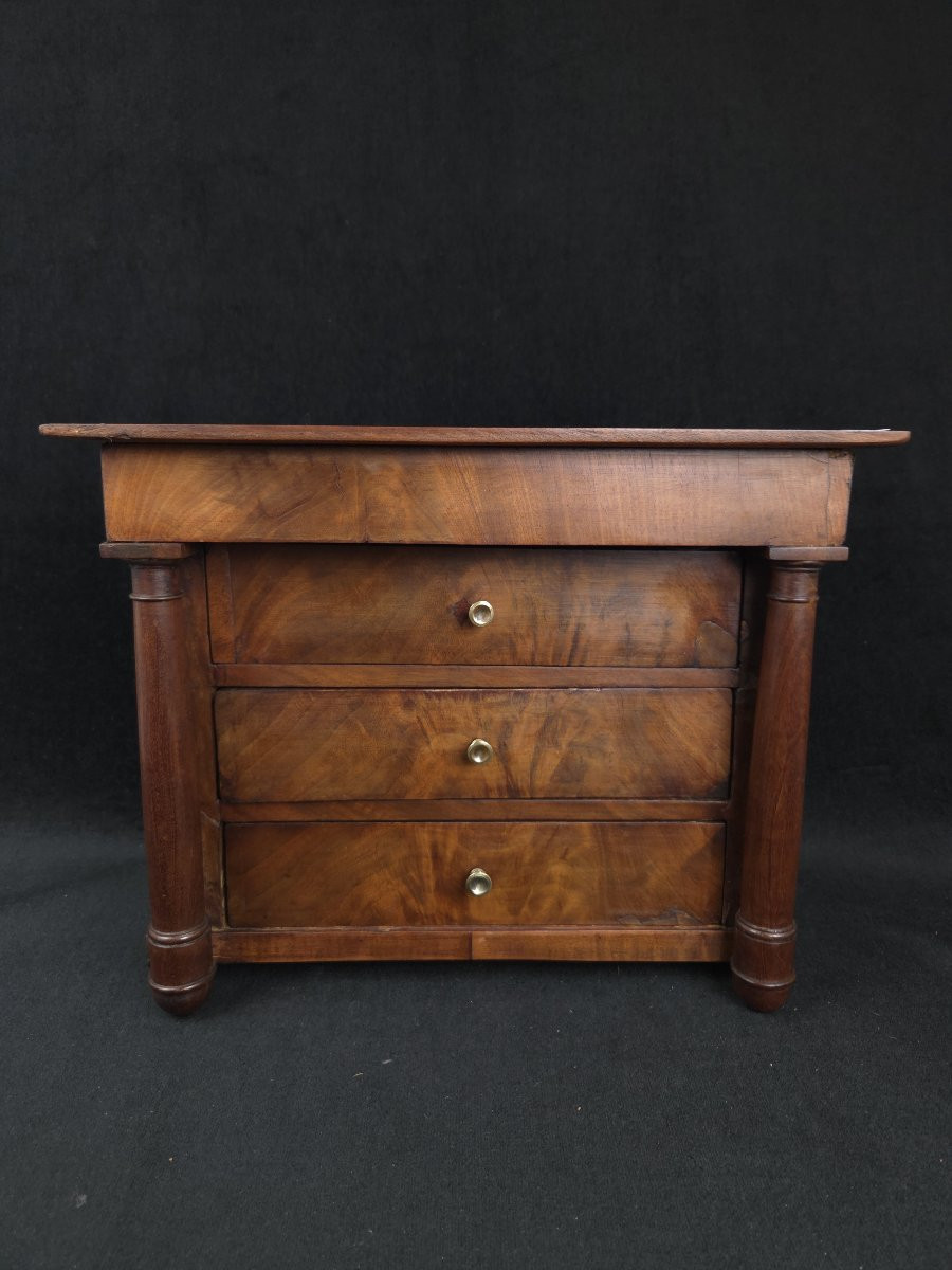 Commode miniature en bois  – XXᵉ siècle-photo-3