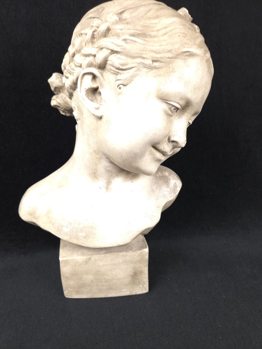 Buste en plâtre - La Florentine - d'après Pigalle -photo-2
