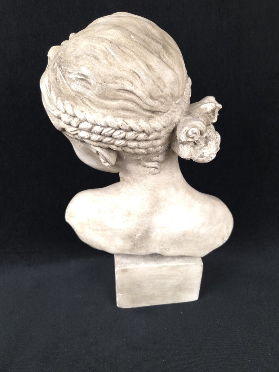 Buste en plâtre - La Florentine - d'après Pigalle -photo-4