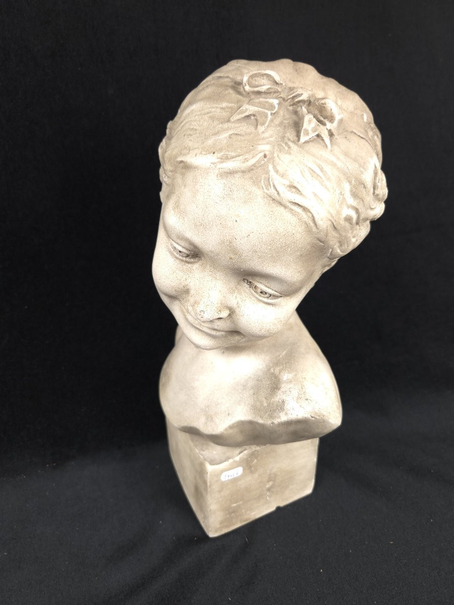 Buste en plâtre - La Florentine - d'après Pigalle -photo-1