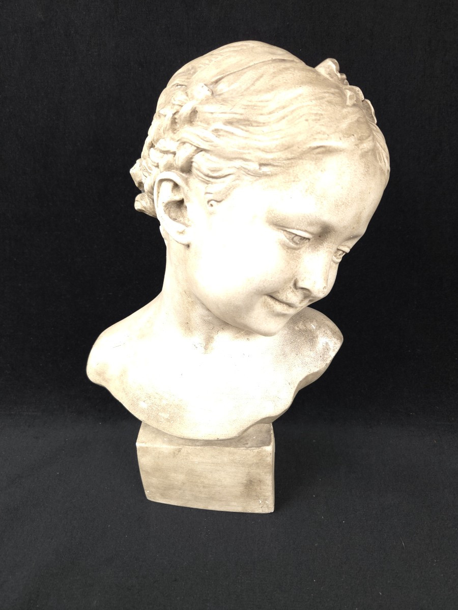 Buste en plâtre - La Florentine - d'après Pigalle 