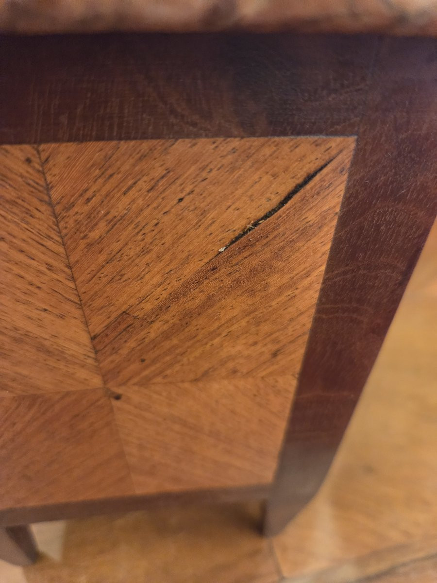 Small Miniature Chest Of Drawers In Wood And Marble (20th Century)-photo-1