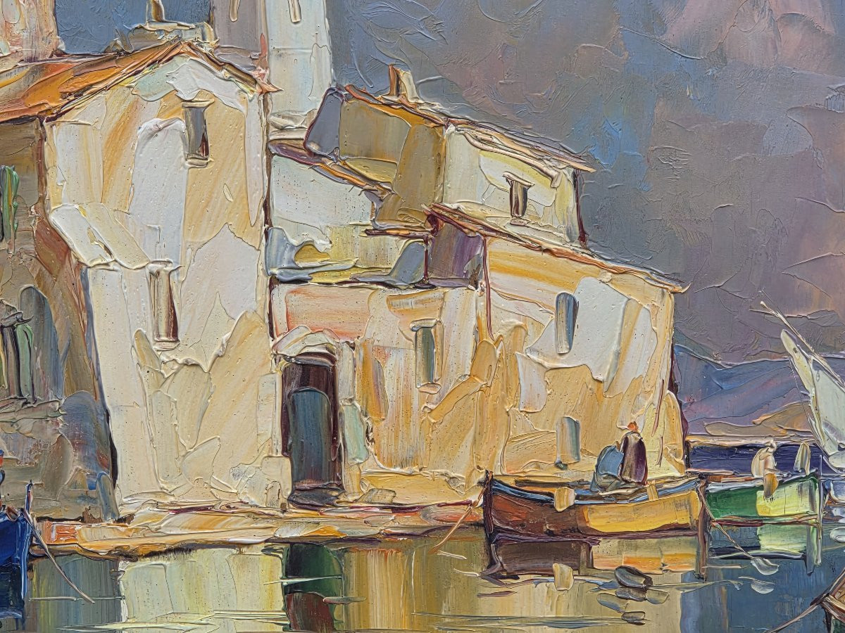 Elie Bernadac (1913-1999) - Huile sur panneau - Martigues-photo-4