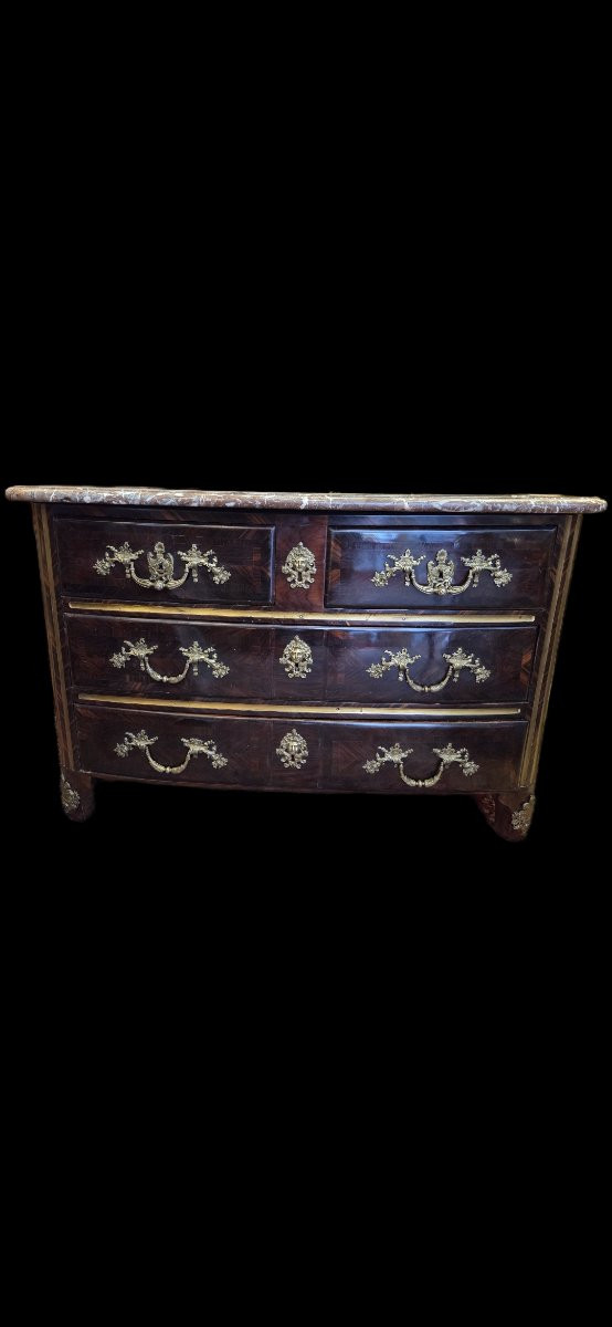 Regency-louis XIV Period (18th Century) Rosewood Veneer Chest Of Drawers-photo-4
