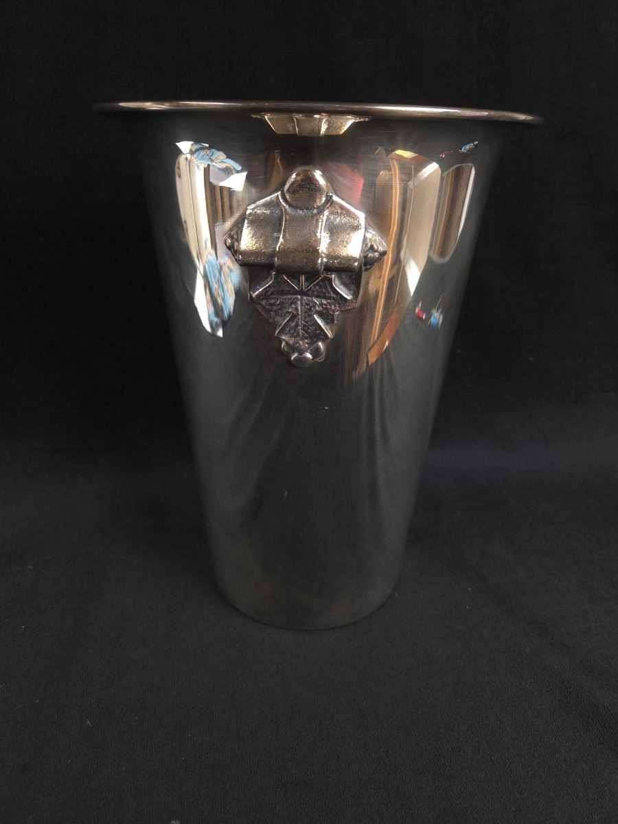 Art Deco Silver-plated Metal Champagne Bucket – Reneka -photo-2