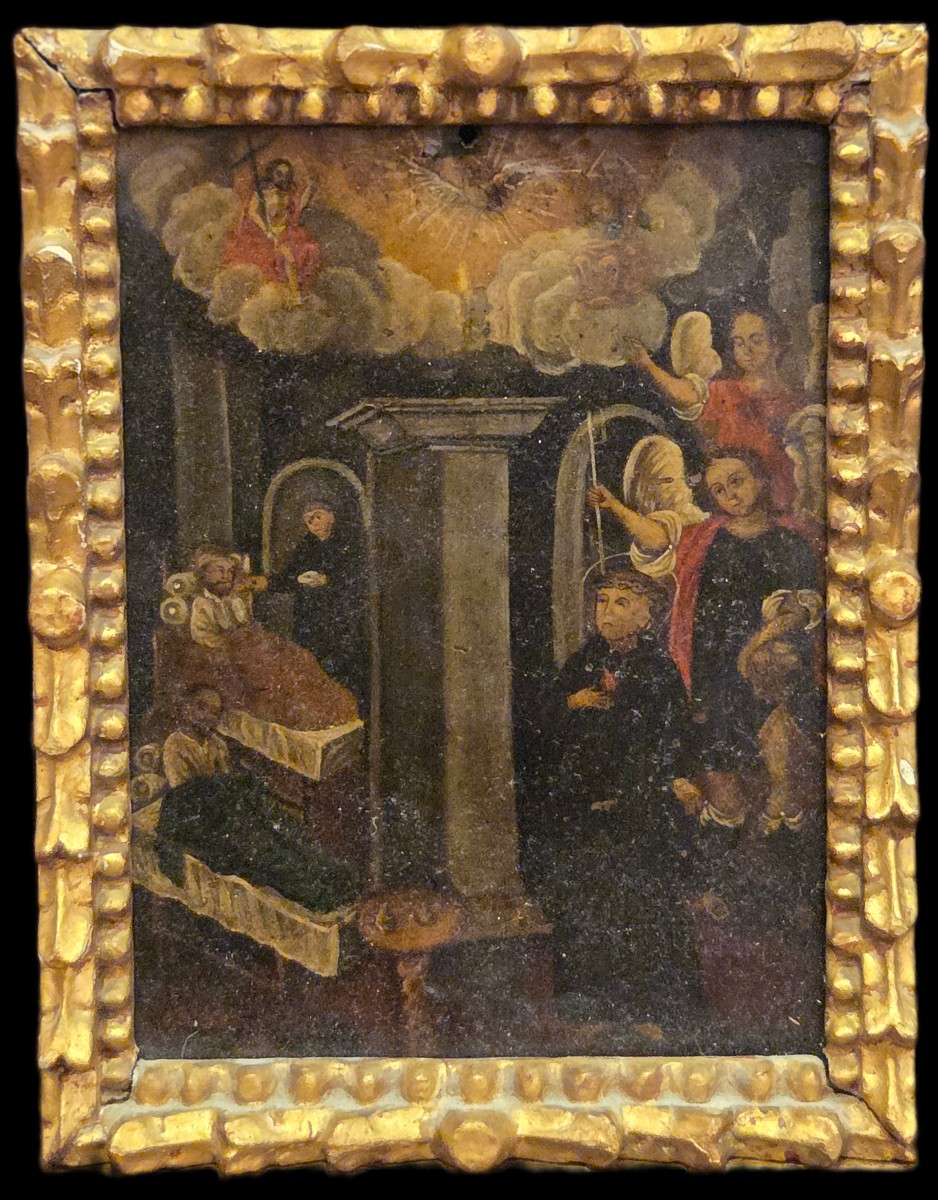 Plaquette de dévotion sur cuivre double face (XVIIIe siècle)-photo-4