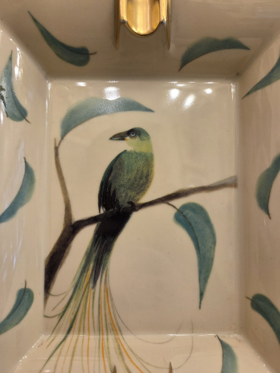 Hermès - Cendrier en porcelaine - Oiseau-photo-3