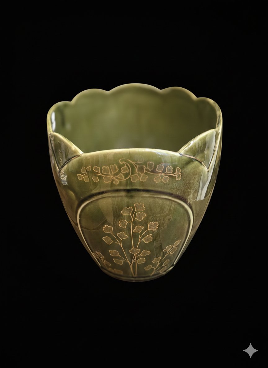 Jardinière en faïence de Fives-Lille - Art Nouveau-photo-3