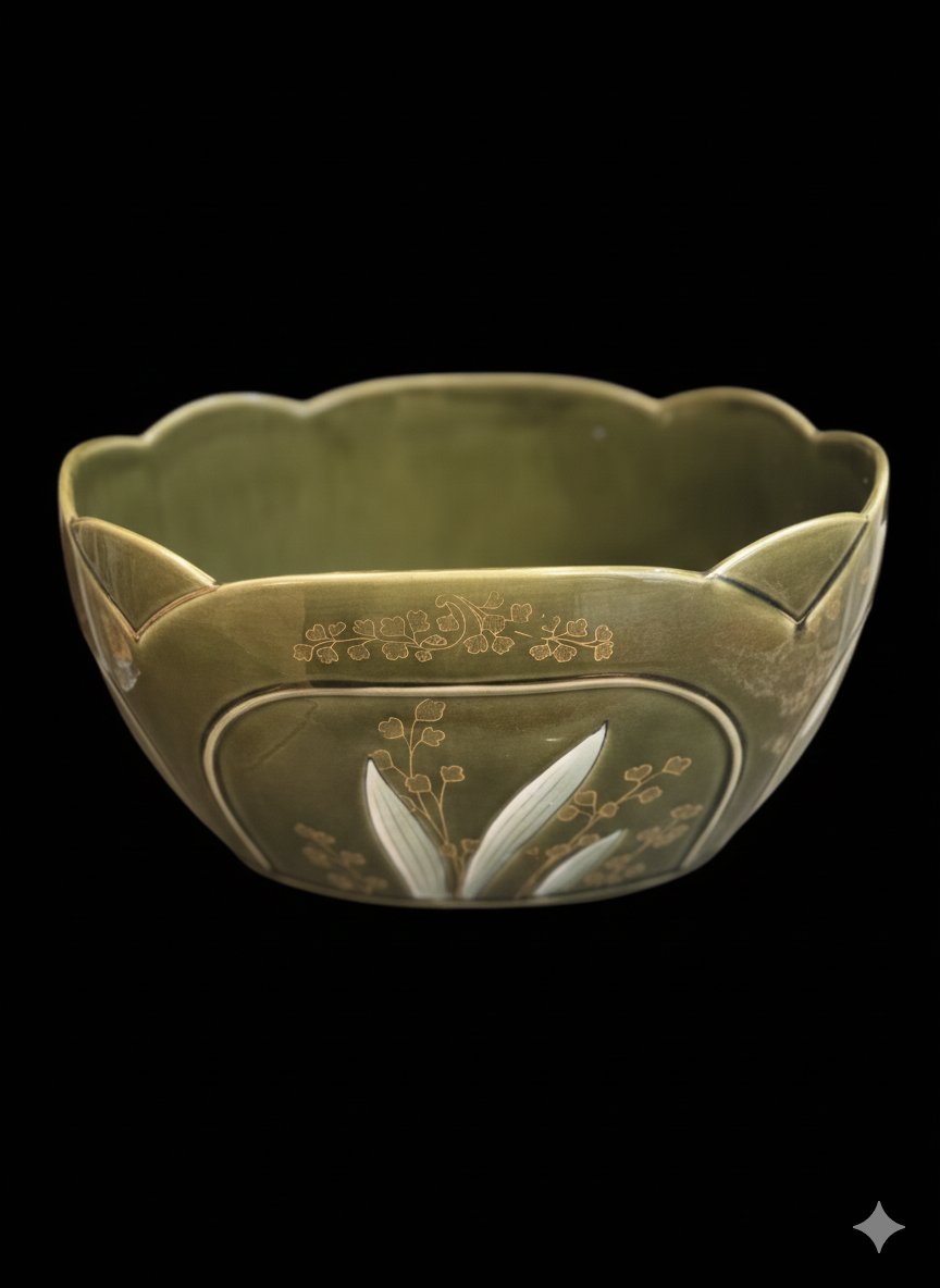 Jardinière en faïence de Fives-Lille - Art Nouveau-photo-4