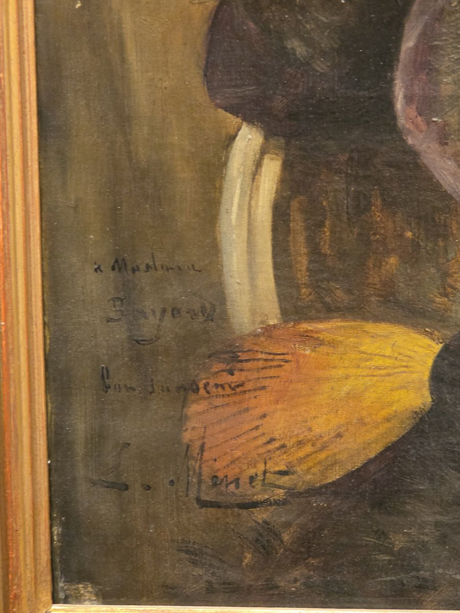 Louis Minet (1841-1923) - Huile sur toile - Portrait d'une femme-photo-3