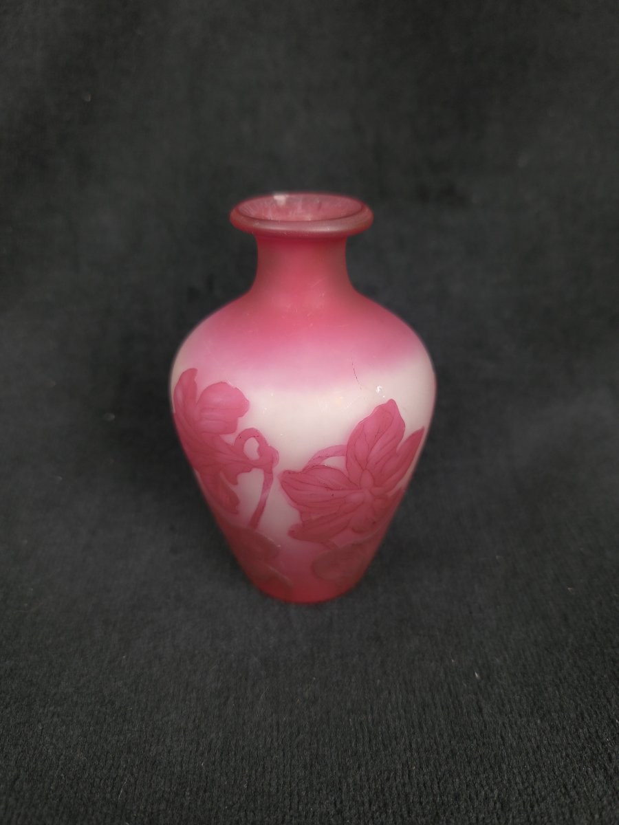 Small Glass Vase - Vessière Nancy (20th Century)-photo-2