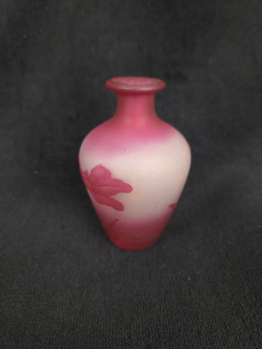 Small Glass Vase - Vessière Nancy (20th Century)-photo-4