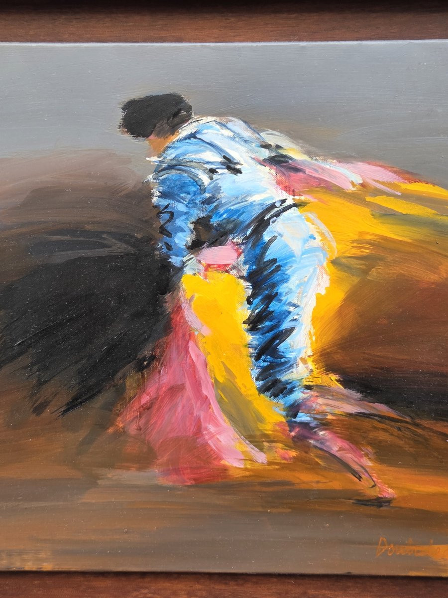 Pierre Doutreleau (1938) - Huile sur toile - Le Tauréador -photo-3