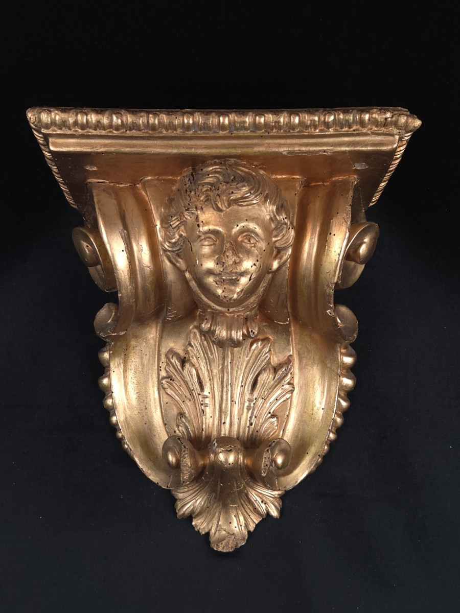 Petite console d'applique au chérubin (XIXe siècle)