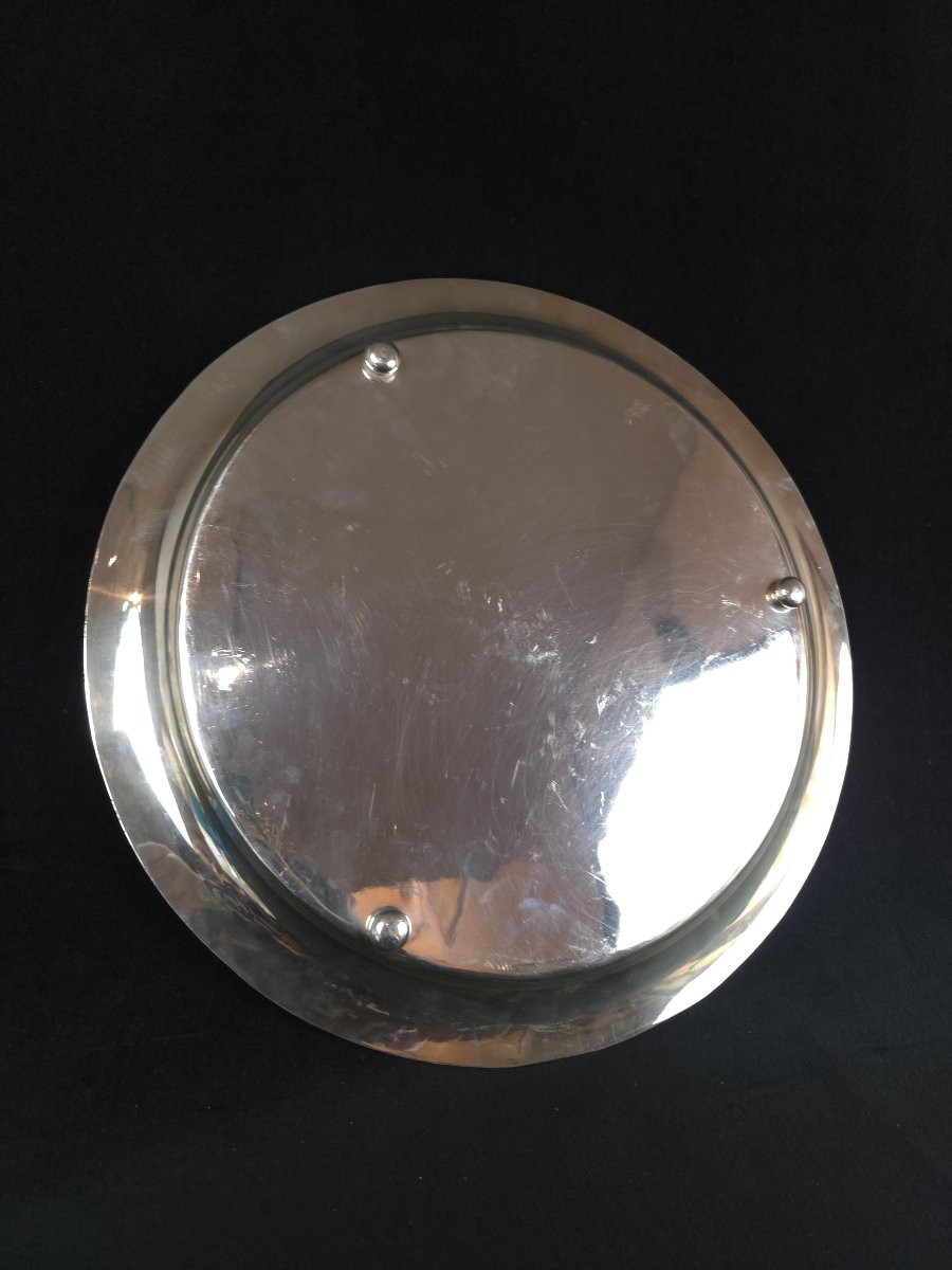 Plateau en métal argenté - Sheffield (XXe siècle)-photo-3