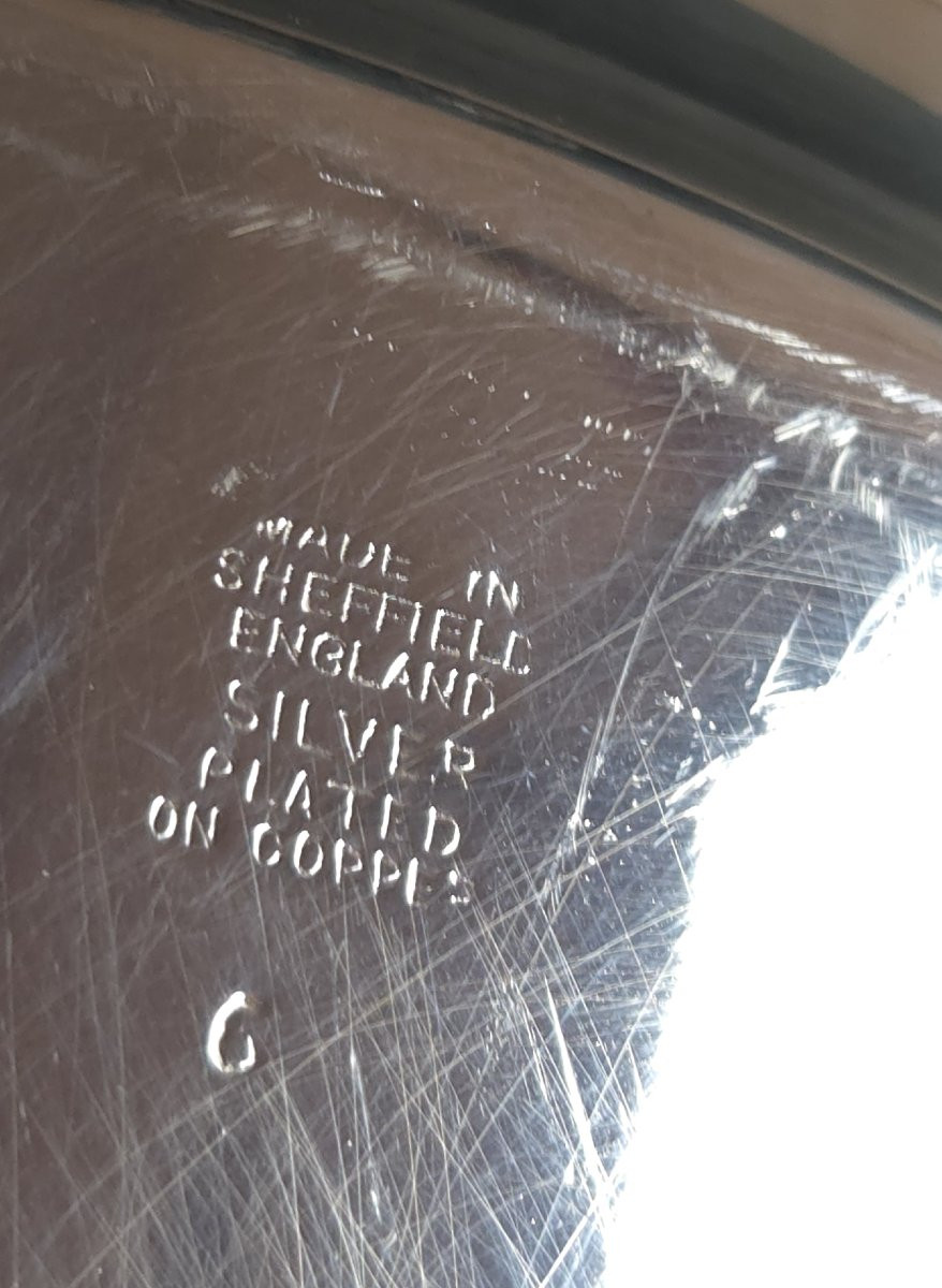 Plateau en métal argenté - Sheffield (XXe siècle)-photo-4