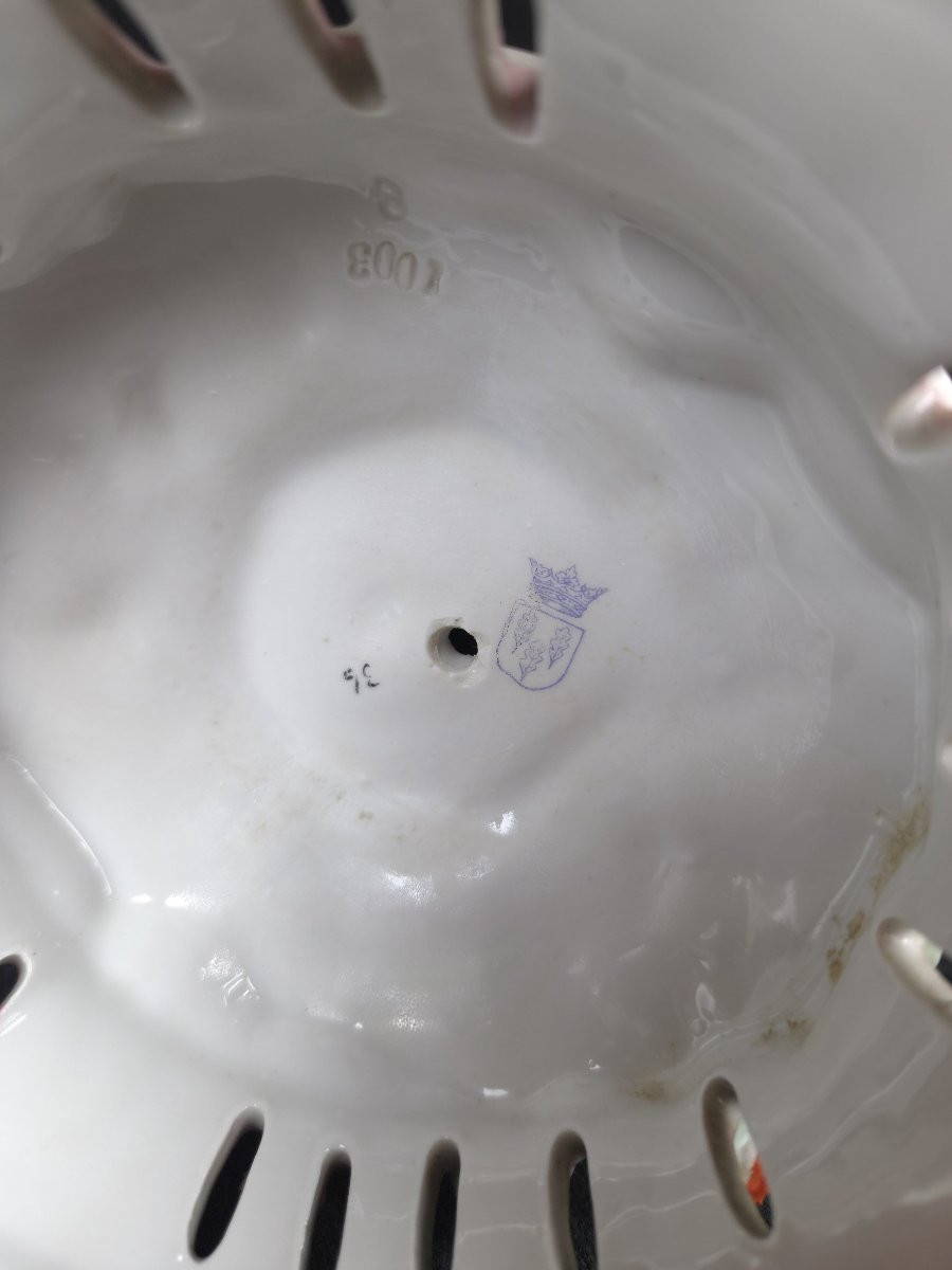 Pied de lampe en porcelaine - Thuringe (XIXe siècle)-photo-4