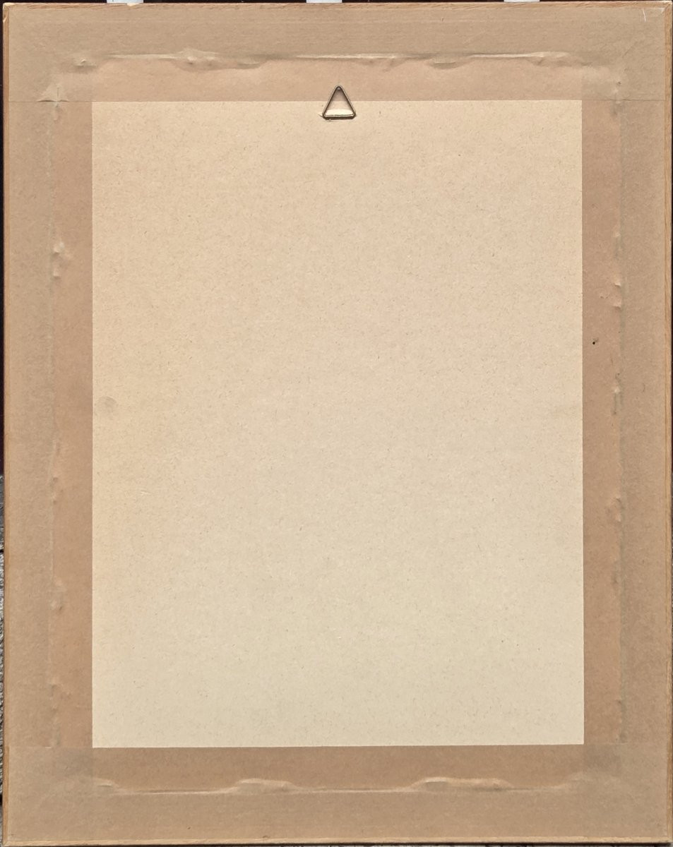 Dessin à la sanguine - Homme écrivant - Ecole italienne-photo-1