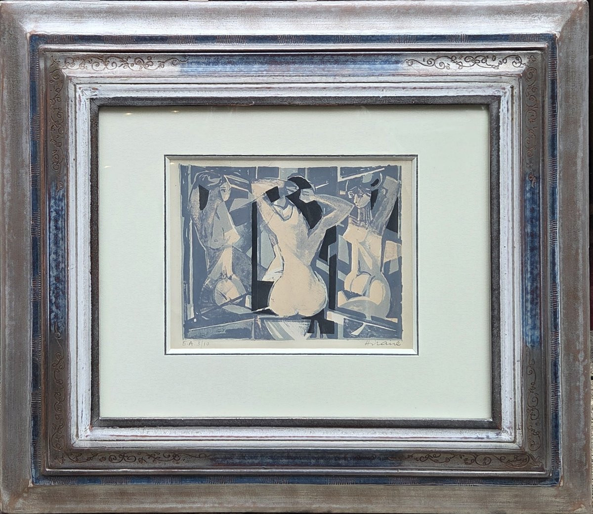 Camille Hilaire (1916-2004) - Lithograph - Woman At Her Toilette-photo-2