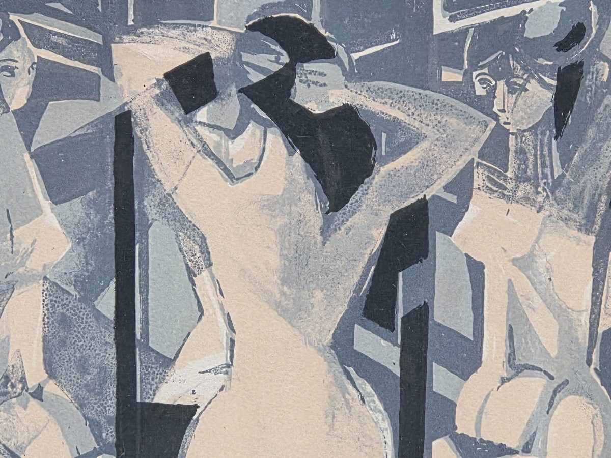 Camille Hilaire (1916-2004) - Lithograph - Woman At Her Toilette-photo-2