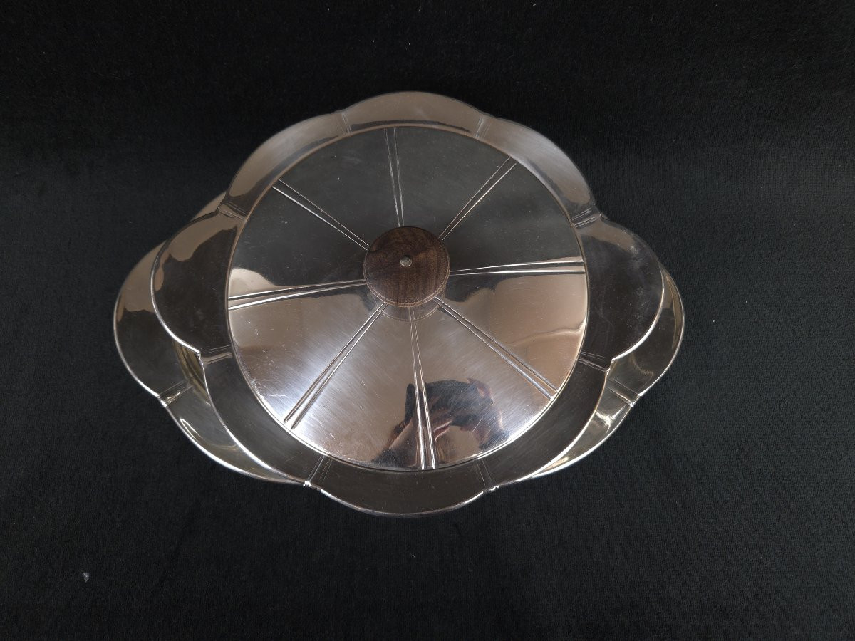 Gallia - Vegetable Dish And Its Silver-plated Serving Plate -photo-4