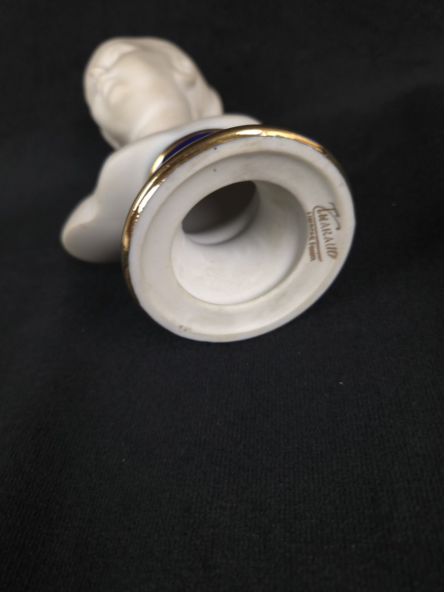 Bust Of Louise Brongniard In Limoges Biscuit Porcelain - Tharaud-photo-3