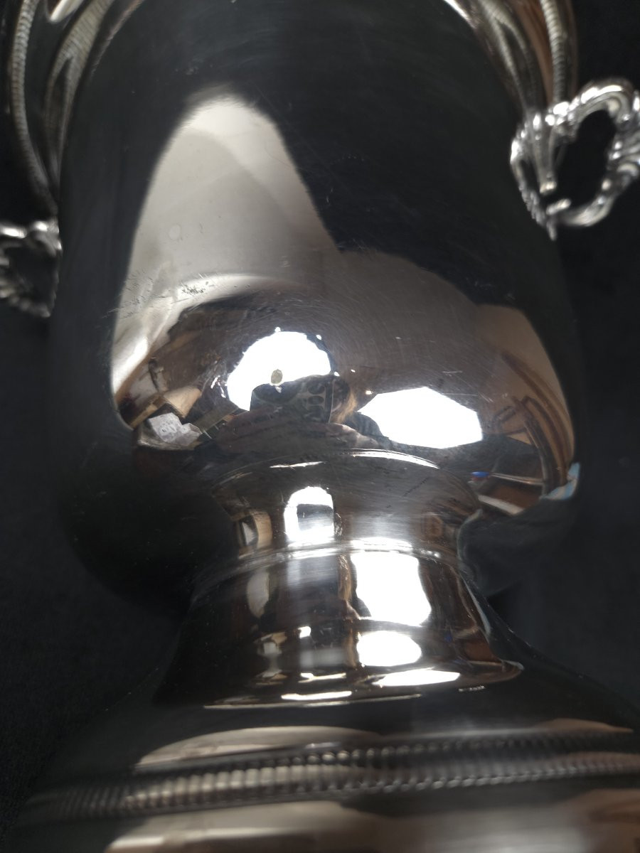 Silver-plated Metal Champagne Bucket (20th Century)-photo-1