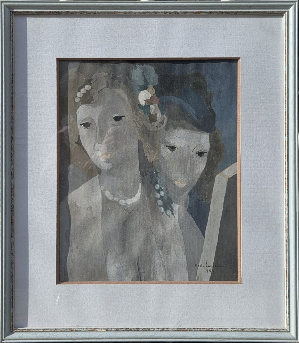 Marie Laurencin (1883-1956) - Stencil - Young Girls-photo-2